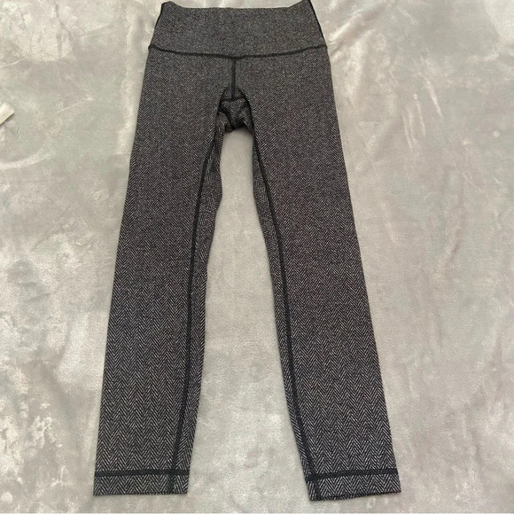 Lululemon Wunder Under Hi-Rise 7/8 Tight 25" Herringbone Black 21355 - Picture 7 of 15